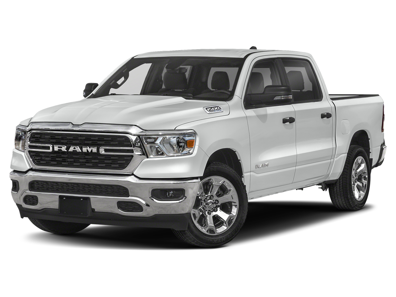 2023 RAM 1500 Big Horn in Bright White Clearcoat — front three-quarter view