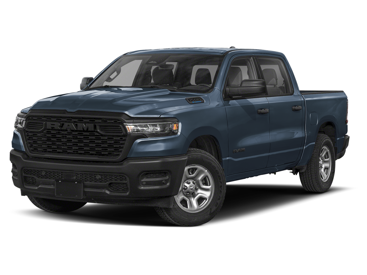 2026 RAM Ram 1500 Warlock in Forged Blue Metallic Exterior Paint — front three-quarter view