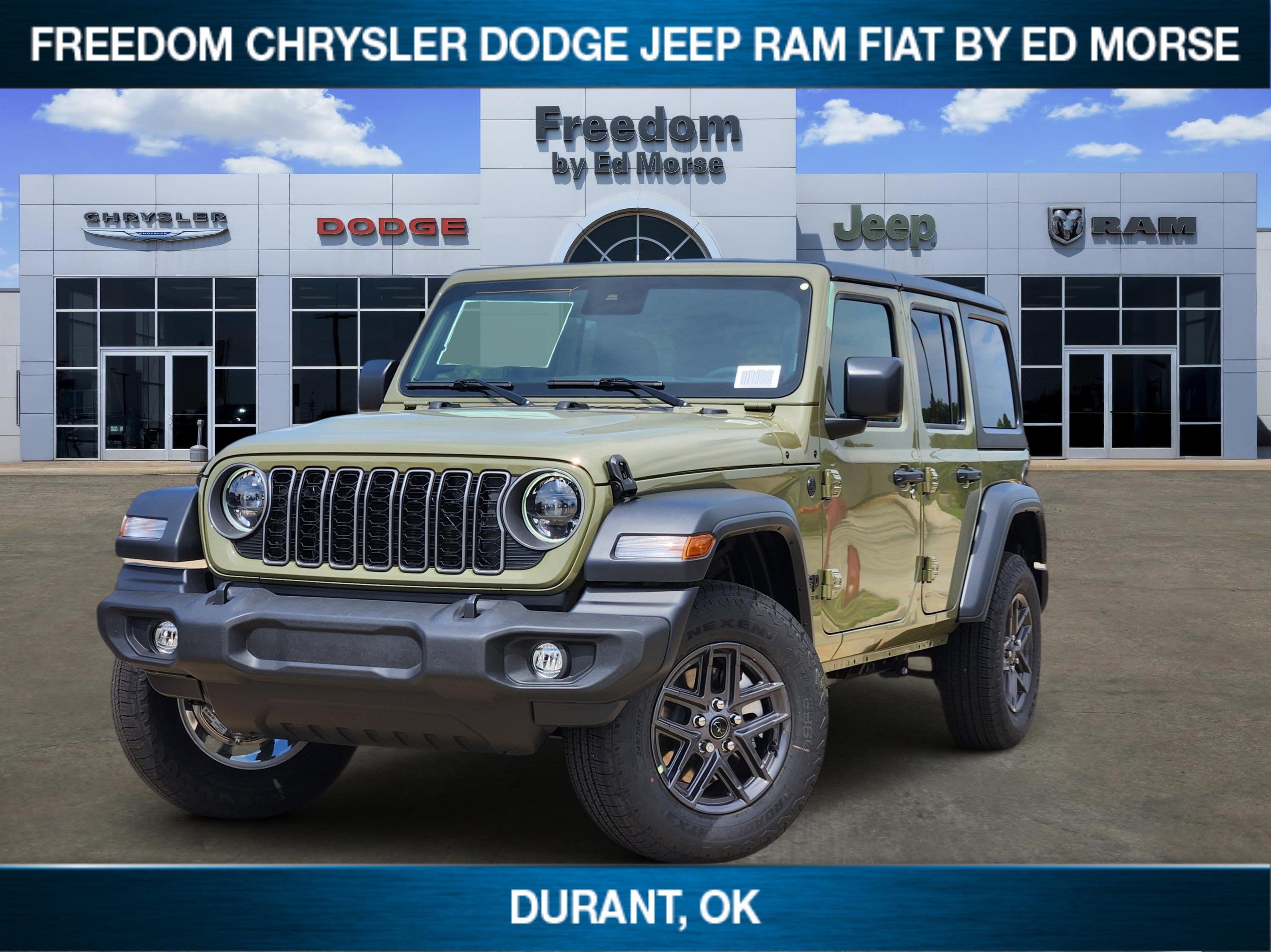 2025 Jeep Wrangler Sport S in 41 Exterior Paint — front three-quarter view