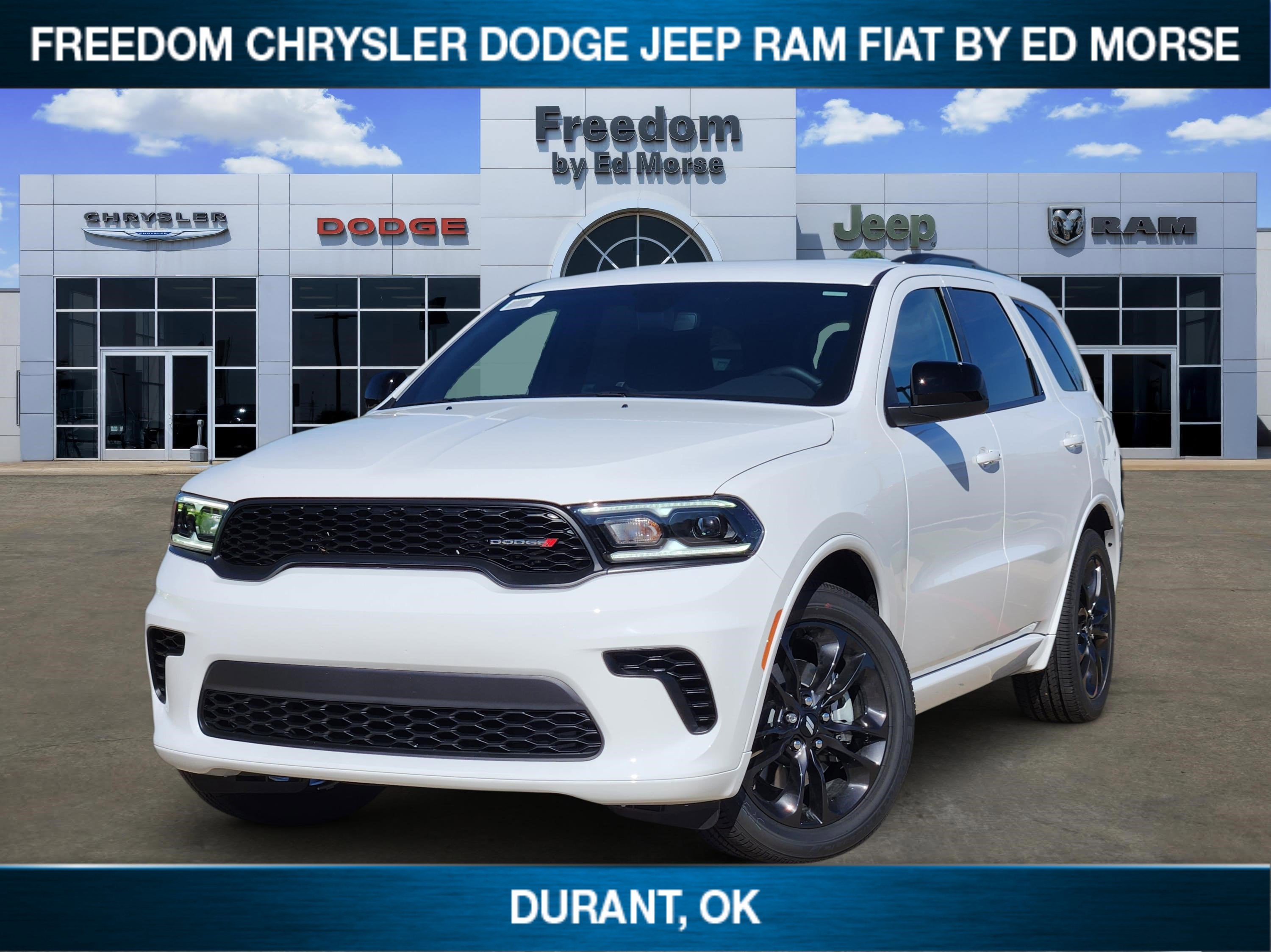 2026 Dodge Durango GT in White Knuckle Clear-Coat Exterior Paint — front three-quarter view