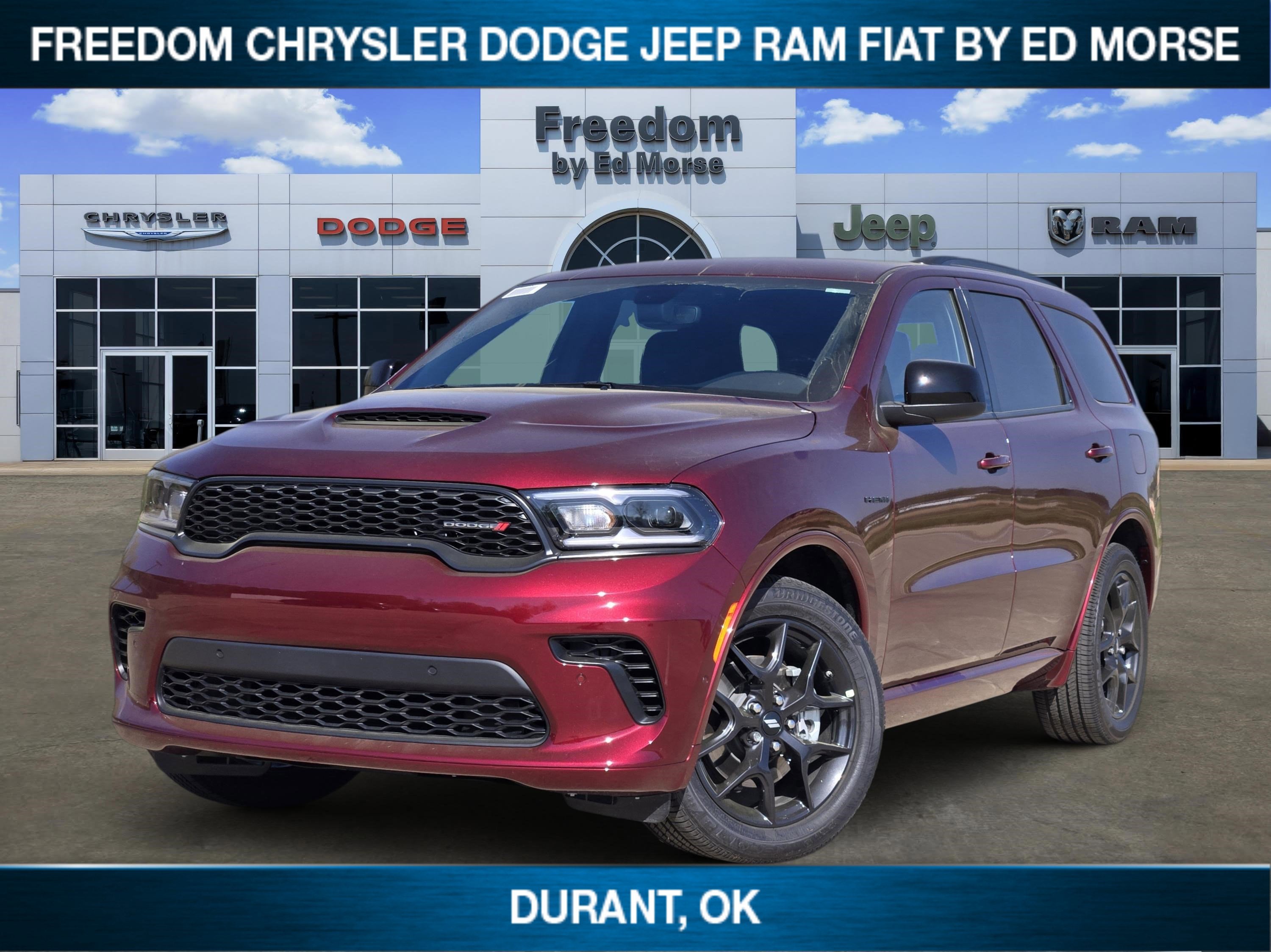 2026 Dodge Durango GT HEMI V8 in Octane Red Pearl-Coat Exterior Paint — front three-quarter view
