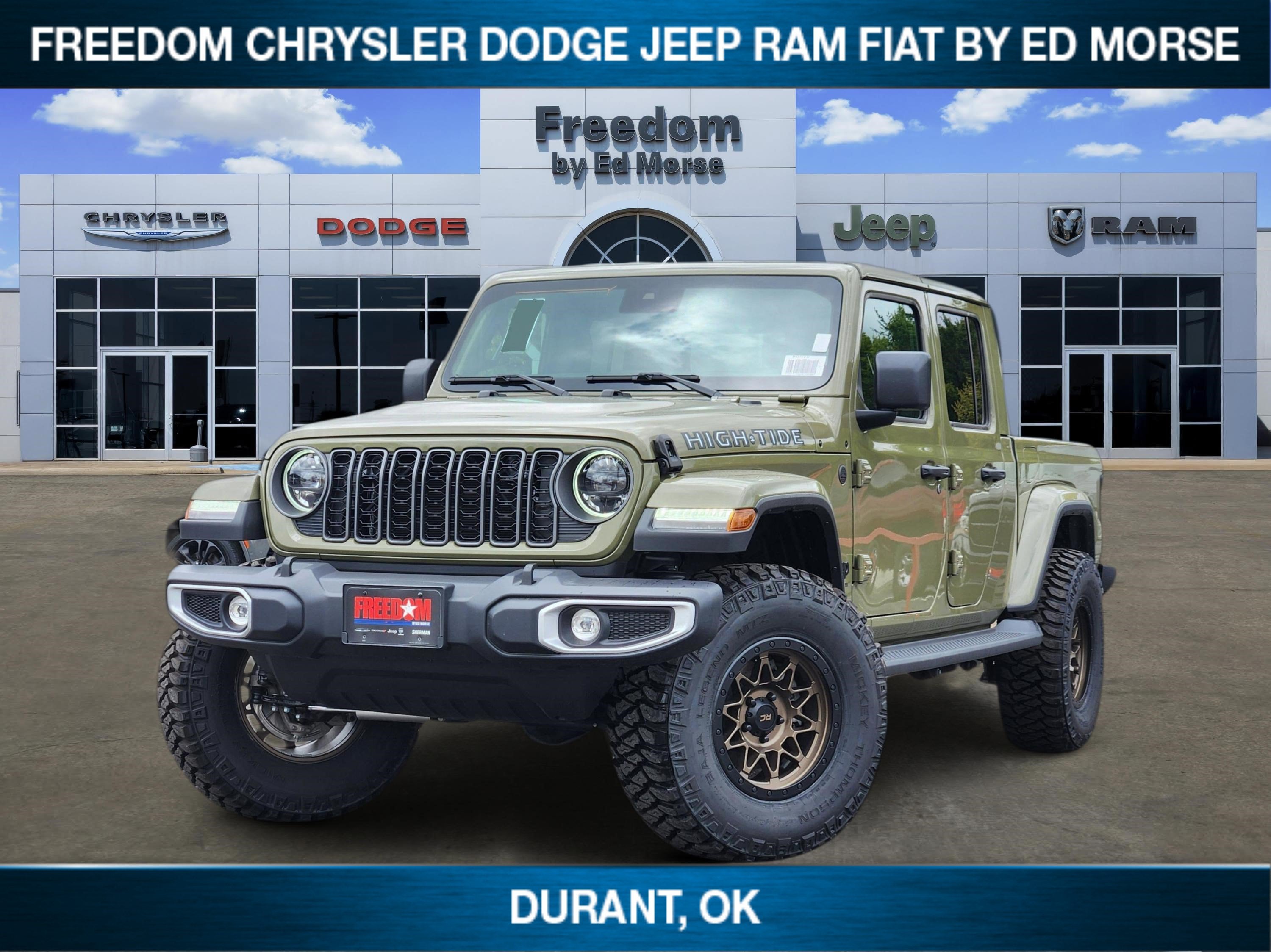 2025 Jeep Gladiator High Tide in 41 Exterior Paint — front three-quarter view