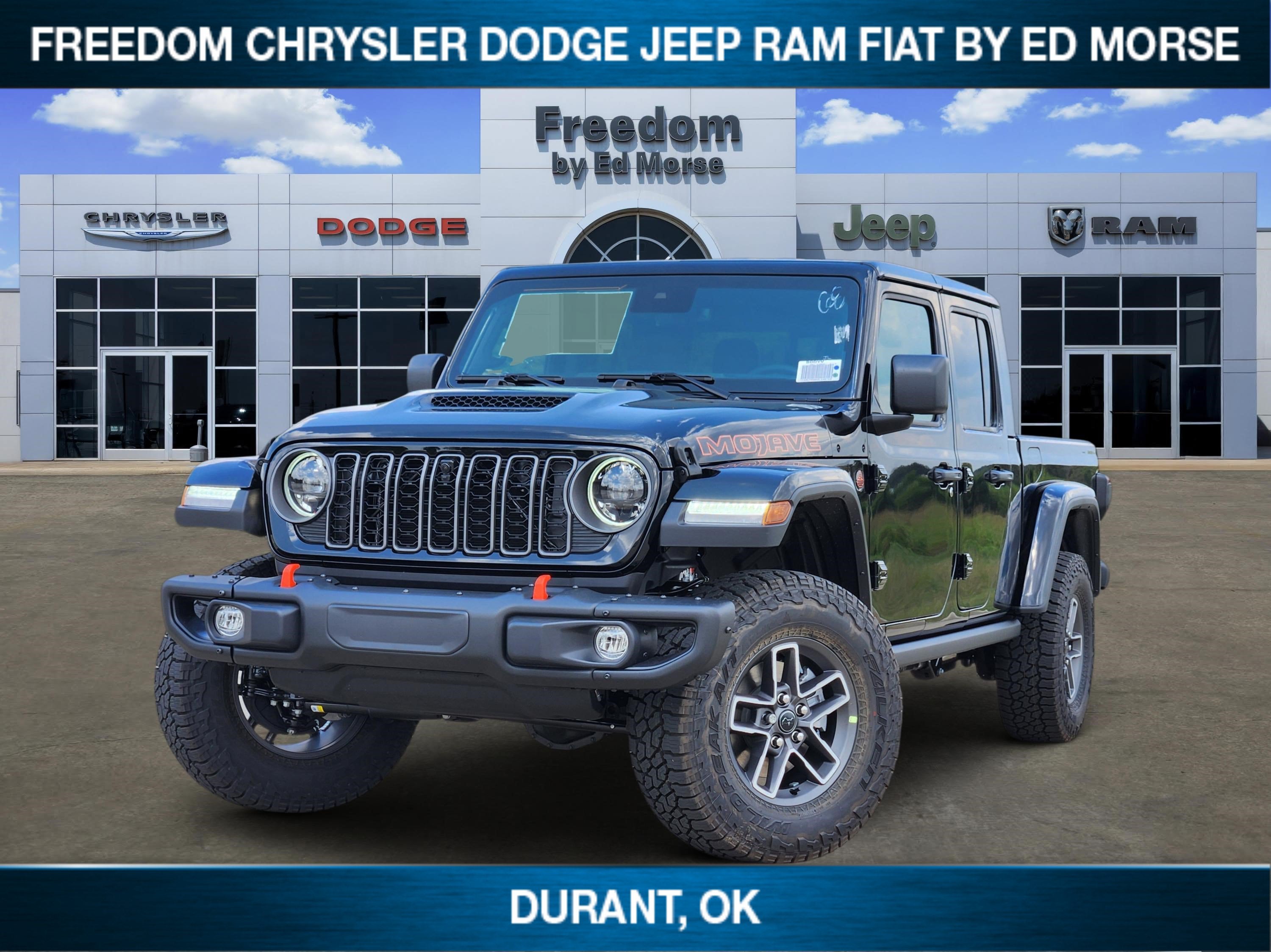 2025 Jeep Gladiator Mojave X in Black Clear-Coat Exterior Paint — front three-quarter view