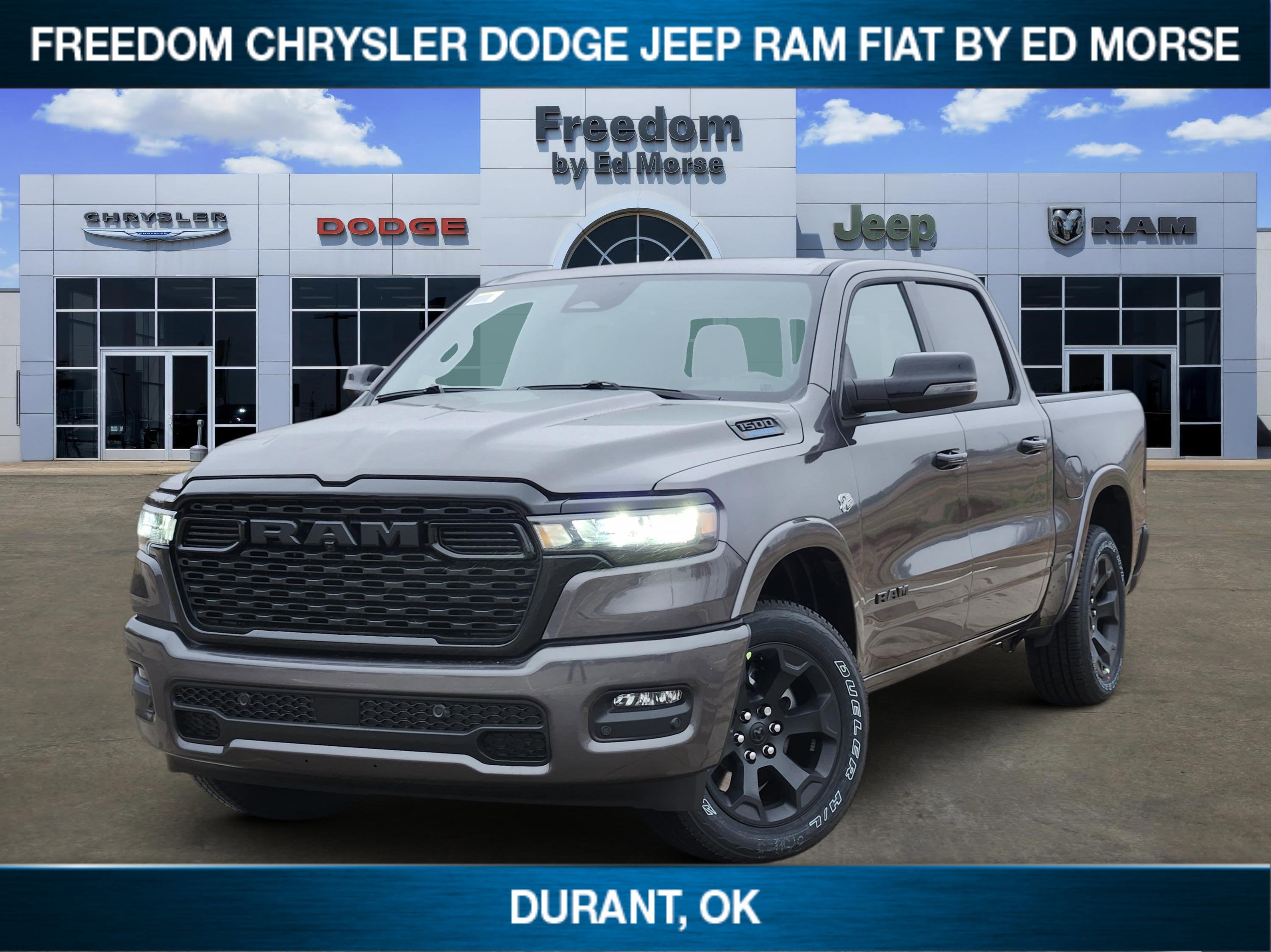 2026 RAM Ram 1500 Big Horn in Granite Crystal Metallic Clear-Coat Exterior Paint — front three-quarter view