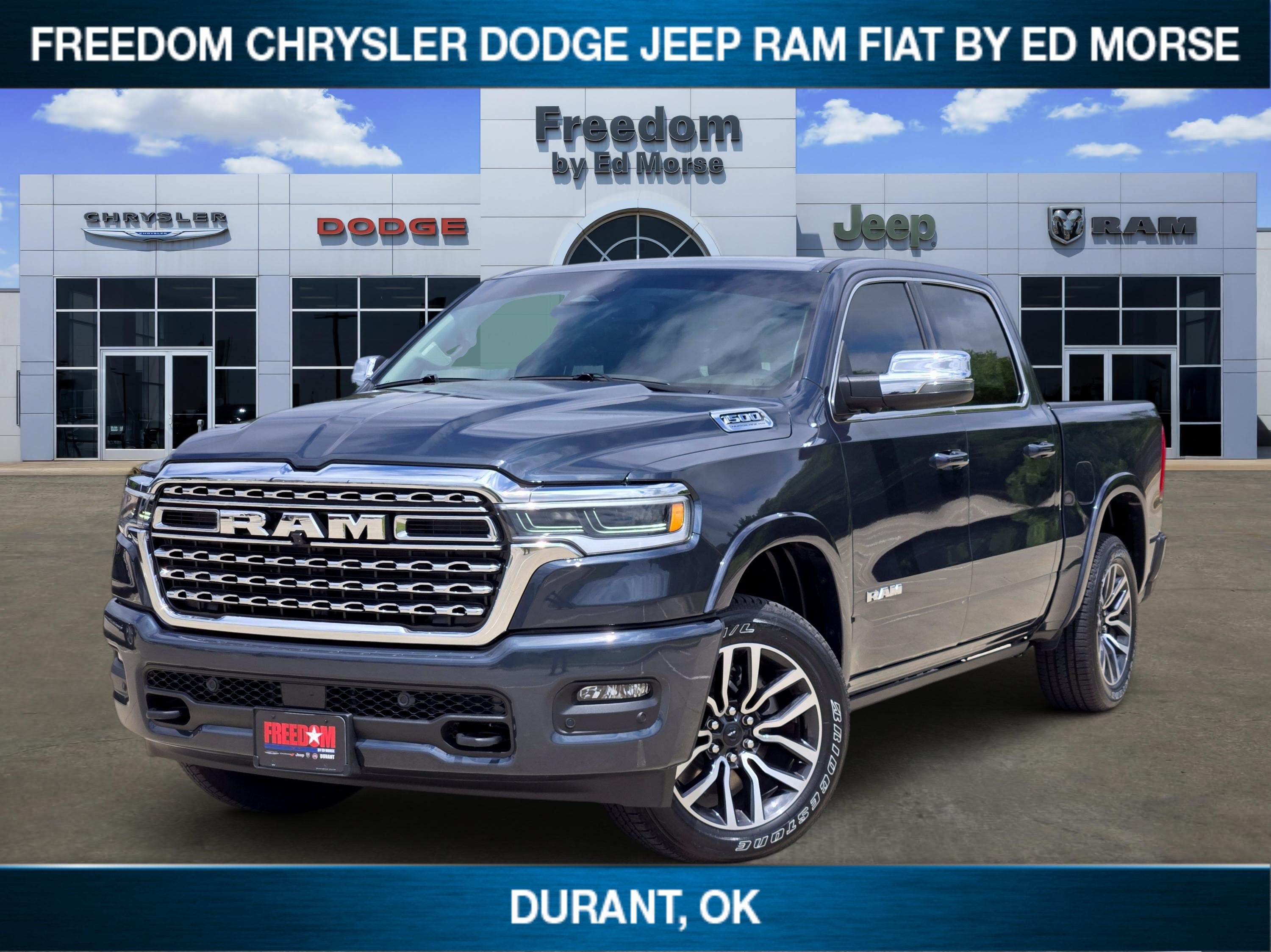 2026 RAM Ram 1500 Longhorn in Forged Blue Metallic Exterior Paint — front three-quarter view