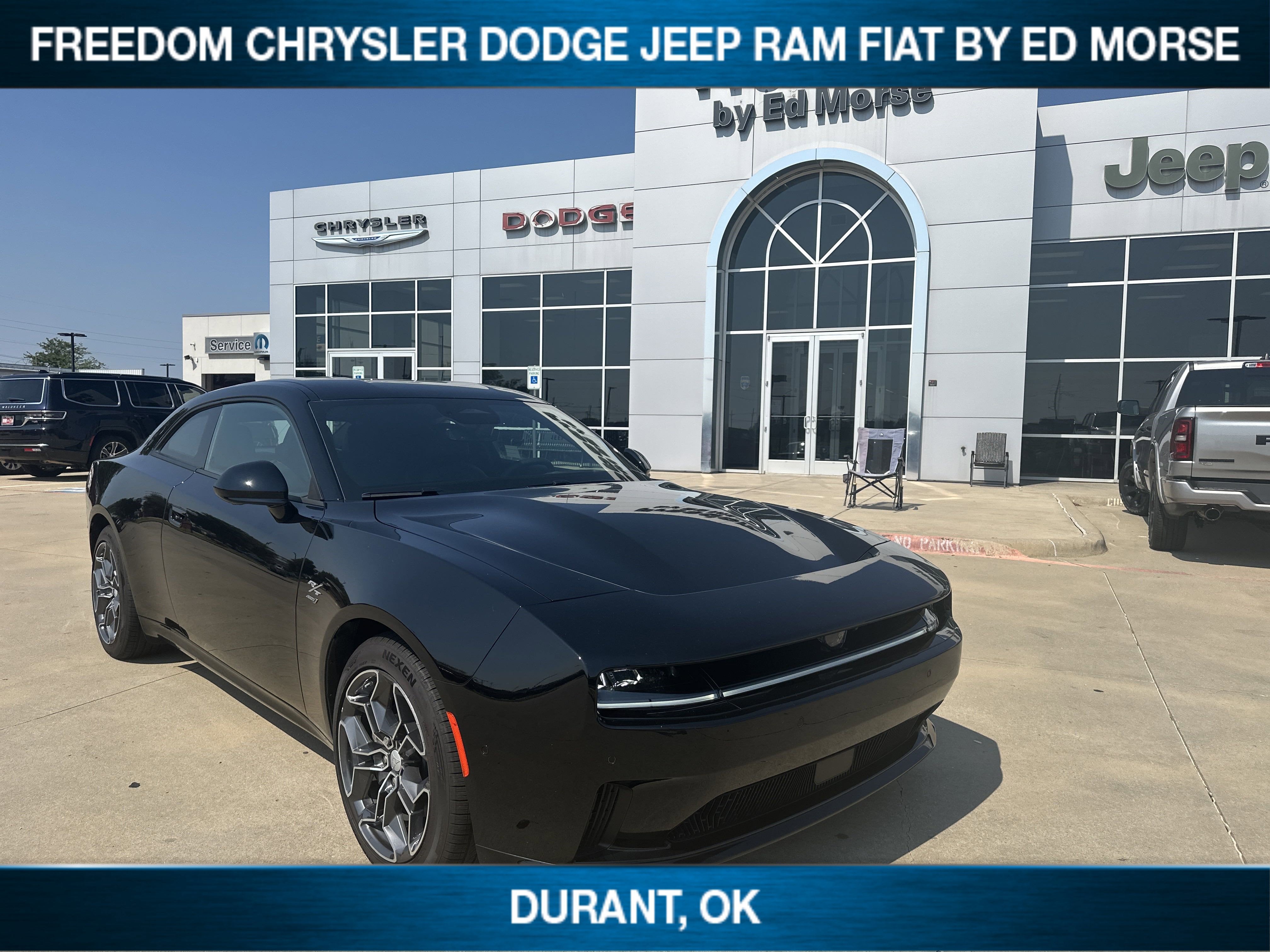 2025 Dodge Charger R/T in Diamond Black Crystal Pearlcoat — front three-quarter view