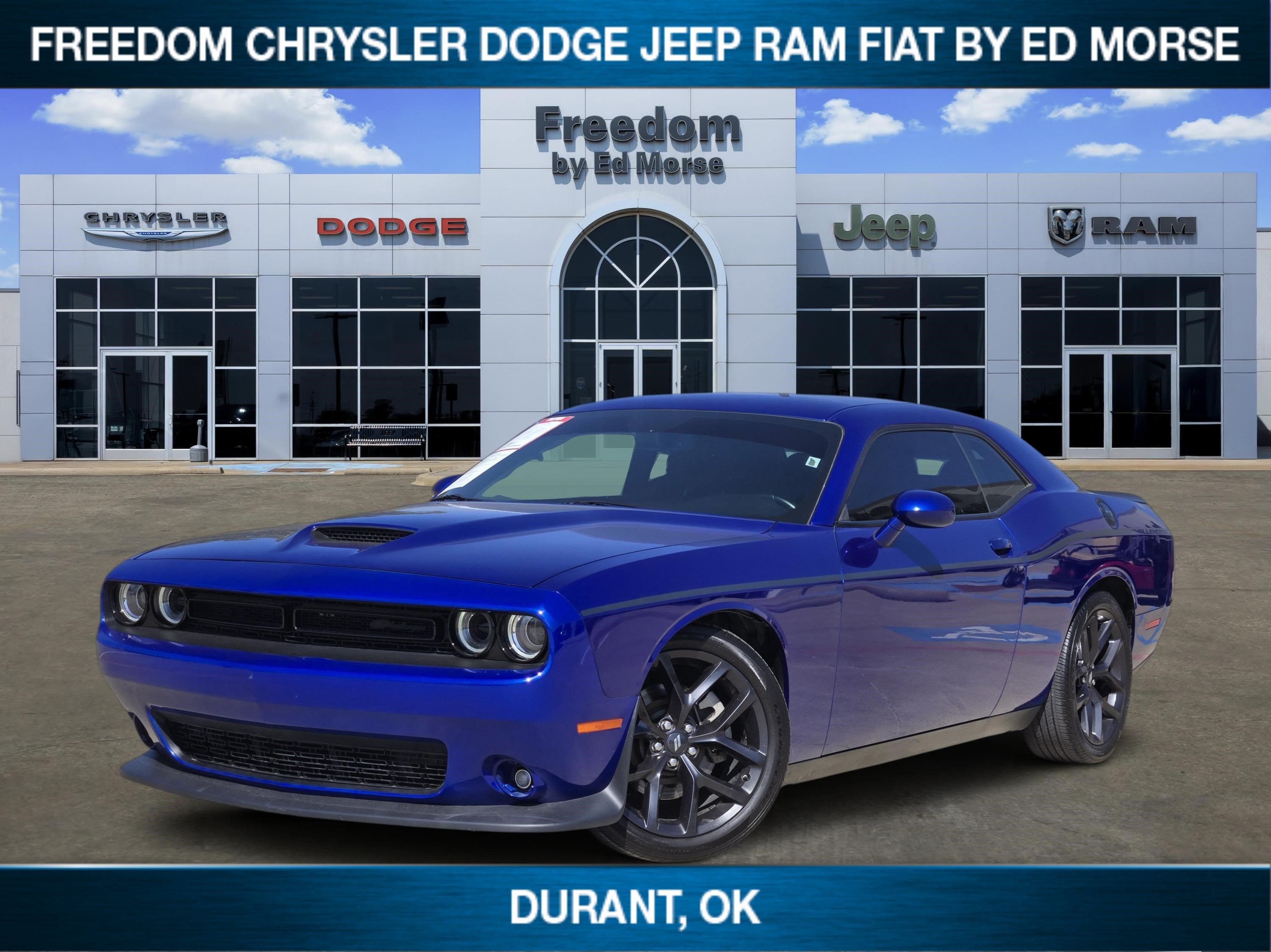 2022 Dodge Challenger GT in Indigo Blue — front three-quarter view