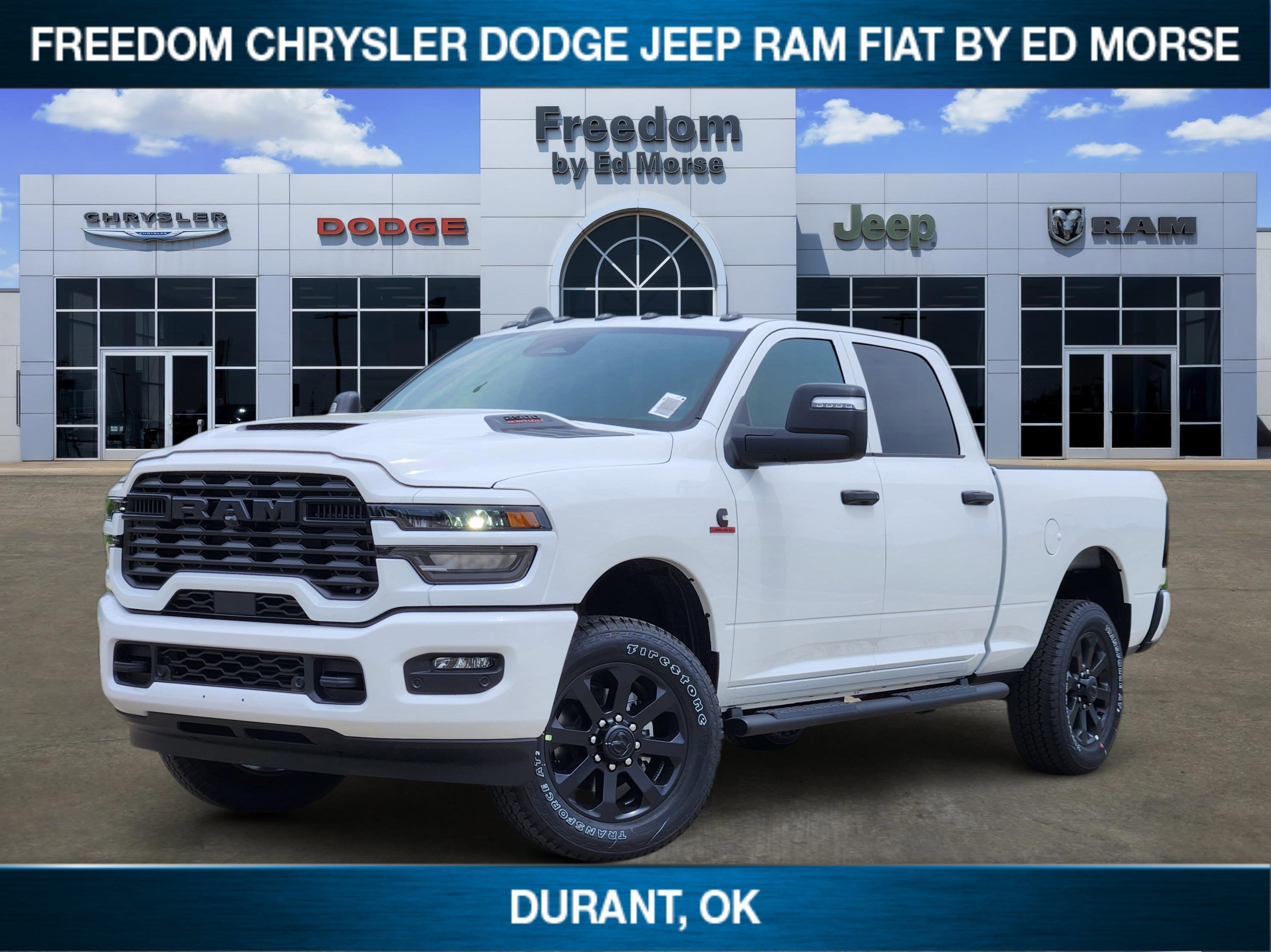 2026 RAM Ram 2500 Black Express in Bright White Clear-Coat Exterior Paint — front three-quarter view