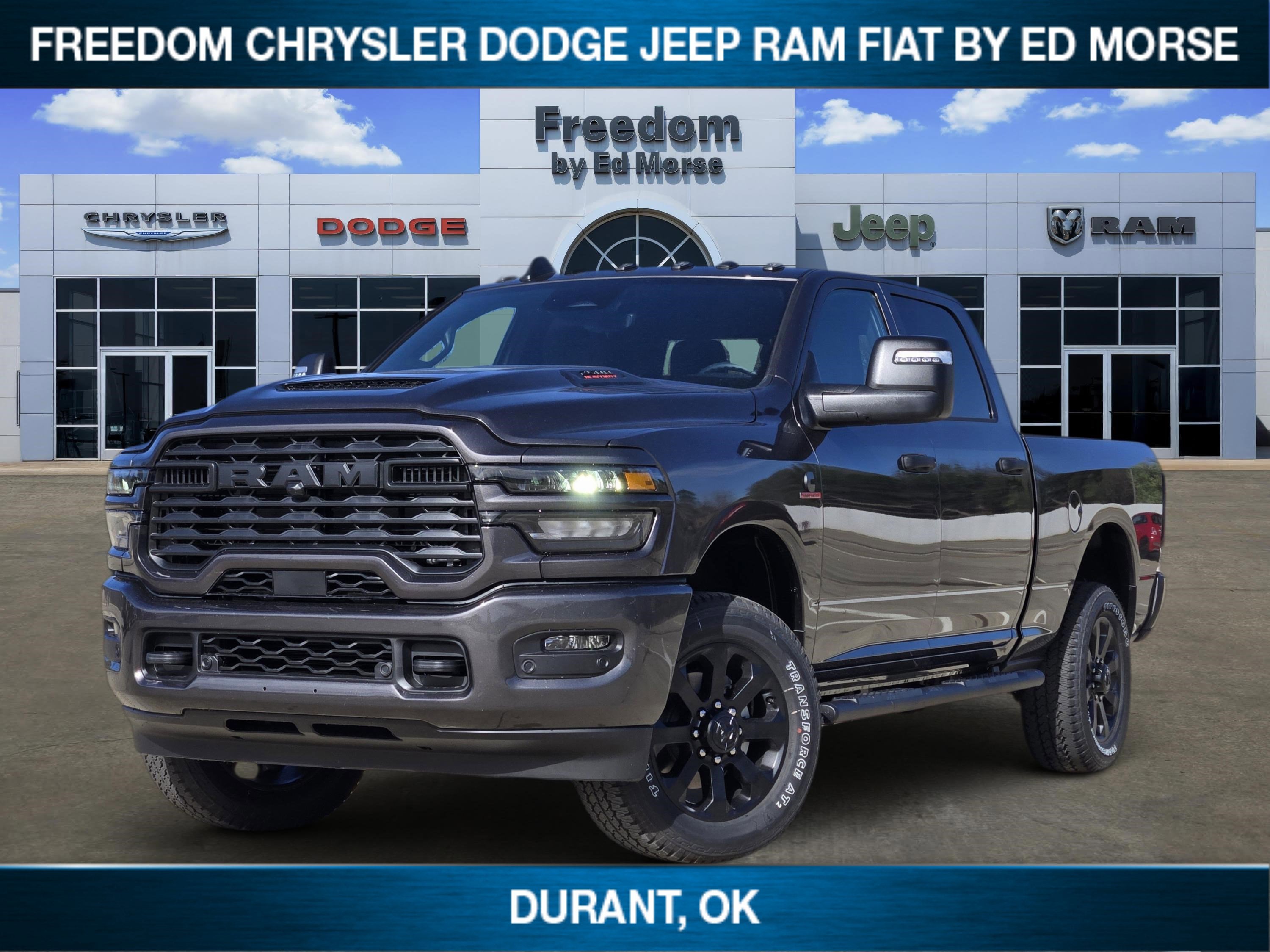2026 RAM Ram 2500 Black Express in Granite Crystal Metallic Clear-Coat Exterior Paint — front three-quarter view
