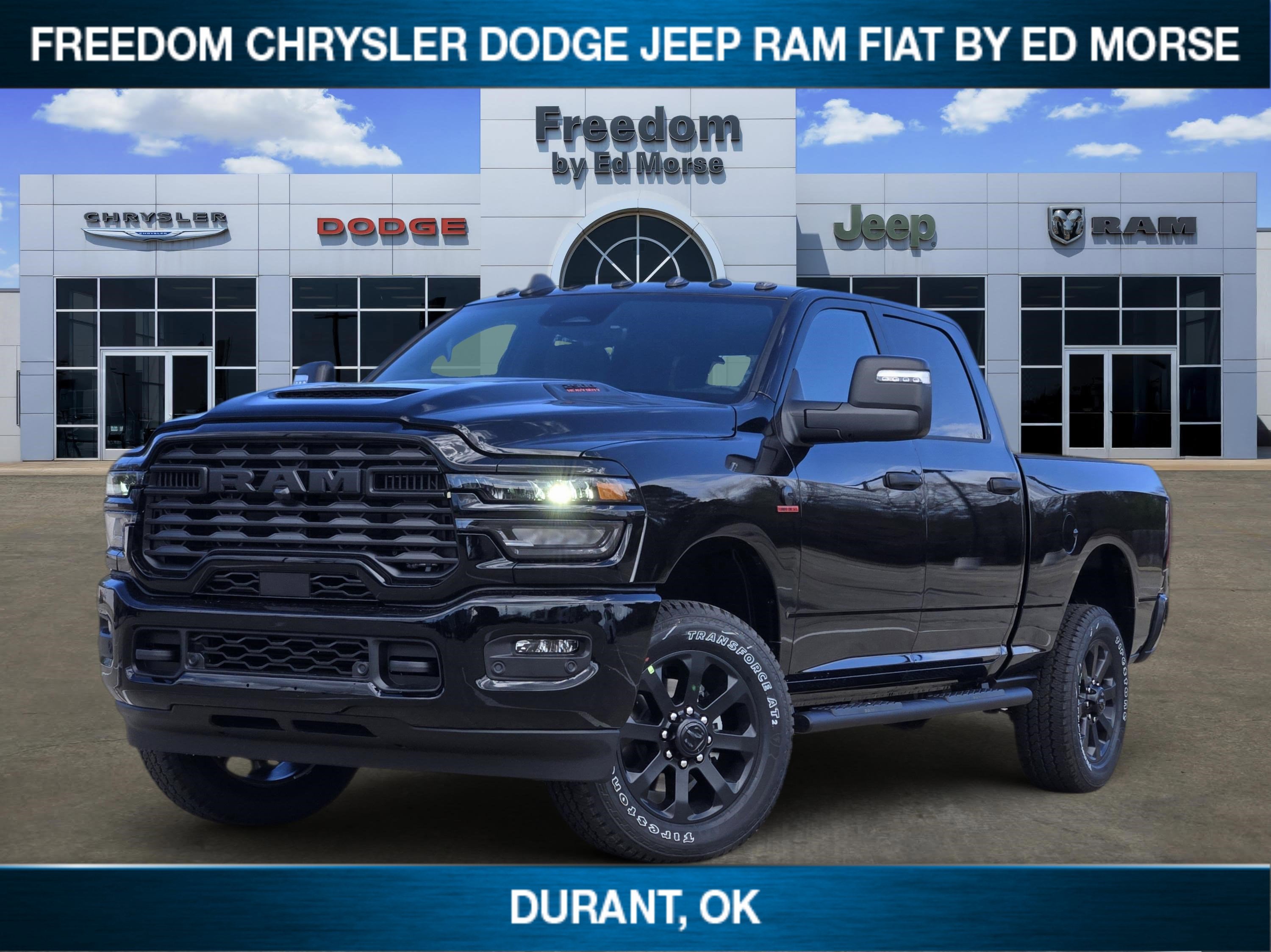 2026 RAM Ram 2500 Black Express in Diamond Black Crystal Pearl-Coat Exterior Paint — front three-quarter view