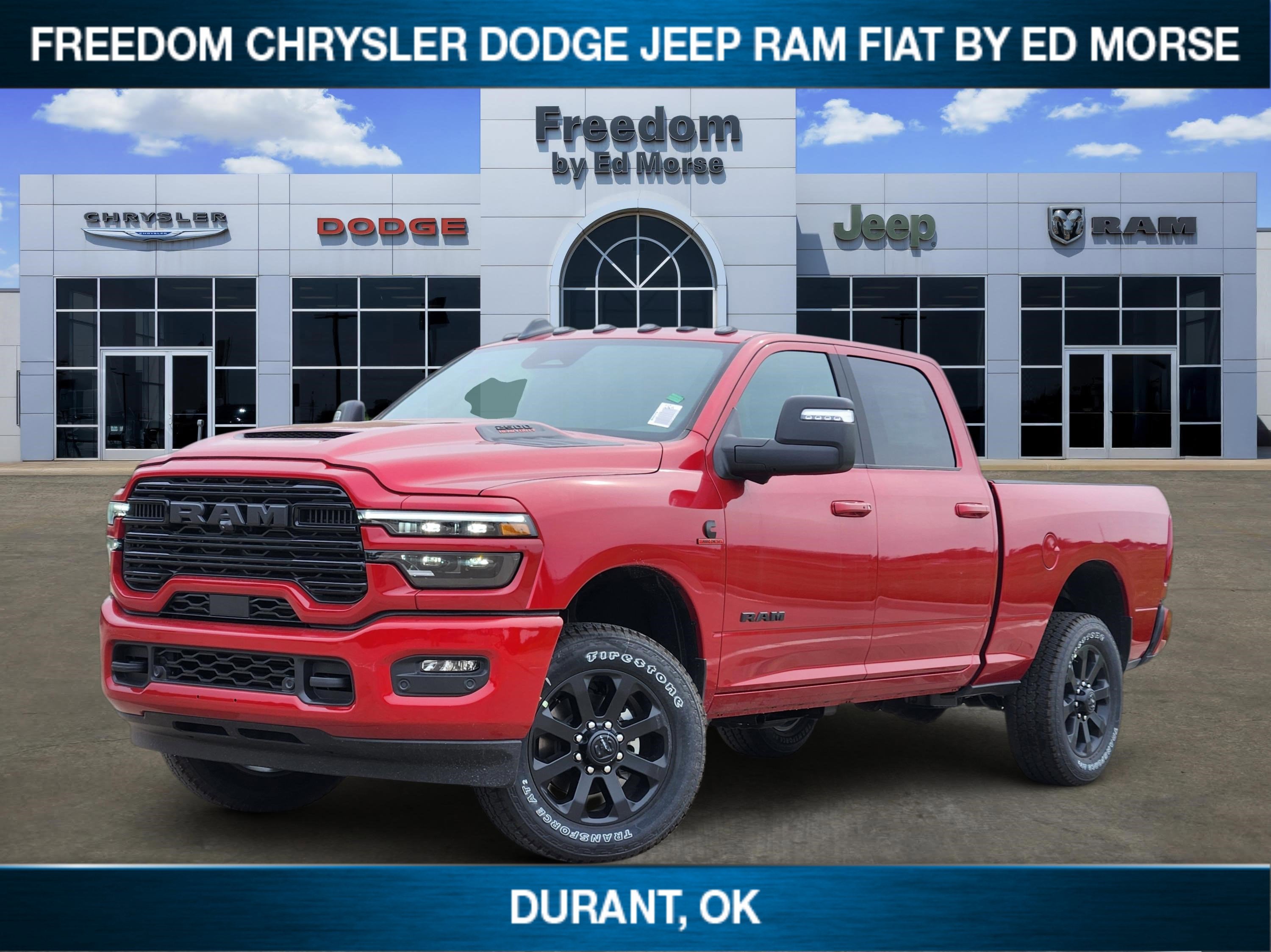 2026 RAM Ram 2500 Laramie in Molten Red Pearl-Coat Exterior Paint — front three-quarter view