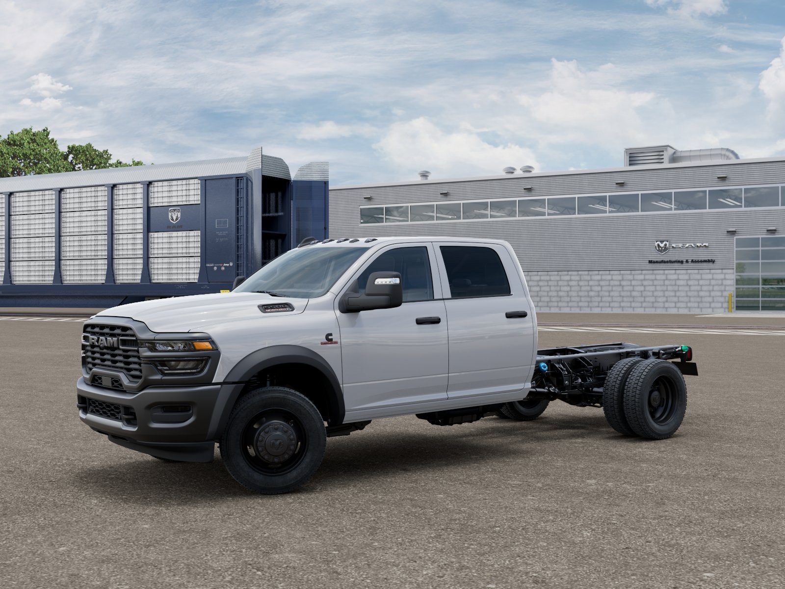 2026 RAM Ram 5500 Chassis Cab Tradesman in Bright White Clear-Coat Exterior Paint — front three-quarter view