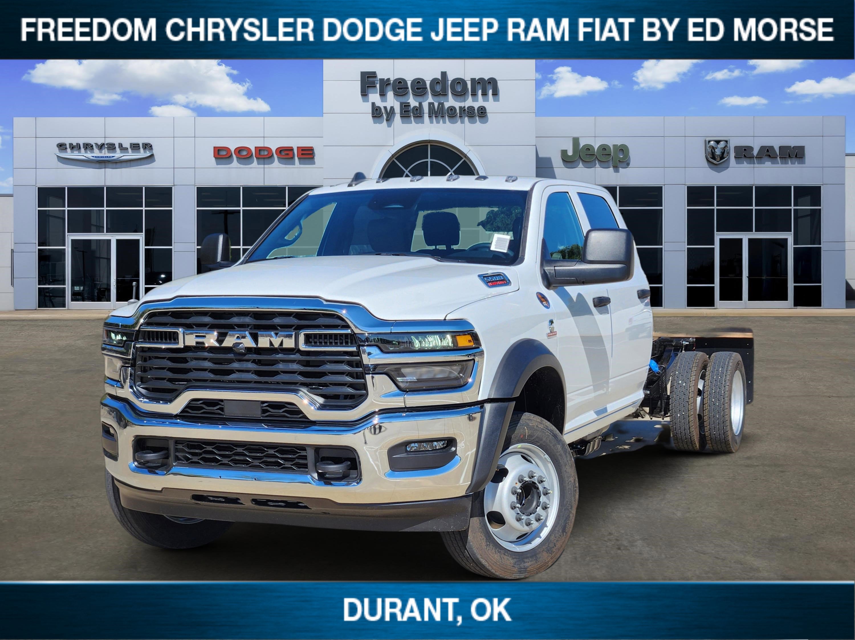 2026 RAM Ram 5500 Chassis Cab Tradesman in Bright White Clear-Coat Exterior Paint — front three-quarter view